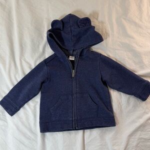 Old Navy Dark Blue Baby Hoodie with Bear Ears